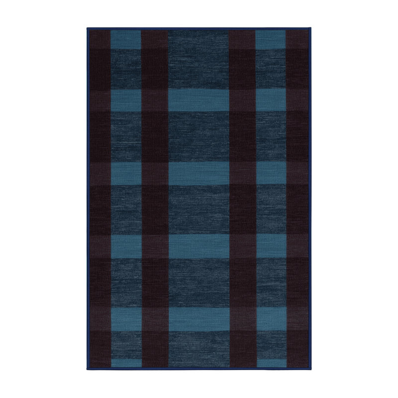 Tapis damier noir lavable à la machine