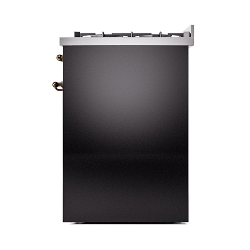 ILVE Nostalgie II Noblesse 30 po à double carburant, Propane liquide, Noir brillant / bronze