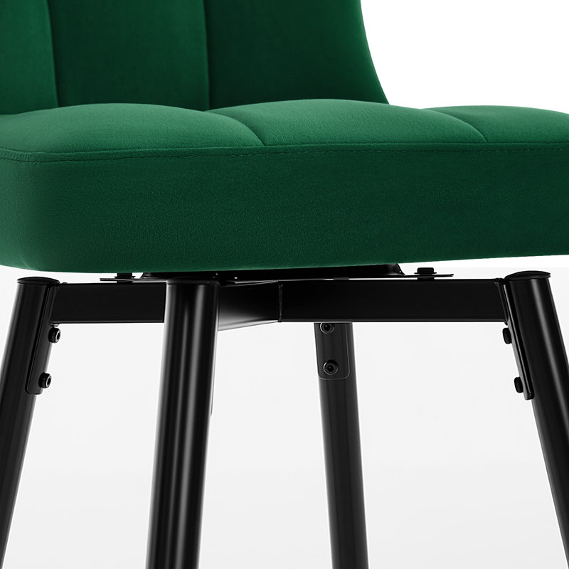 Tabouret de bar pivotant 26 po, Velours vert