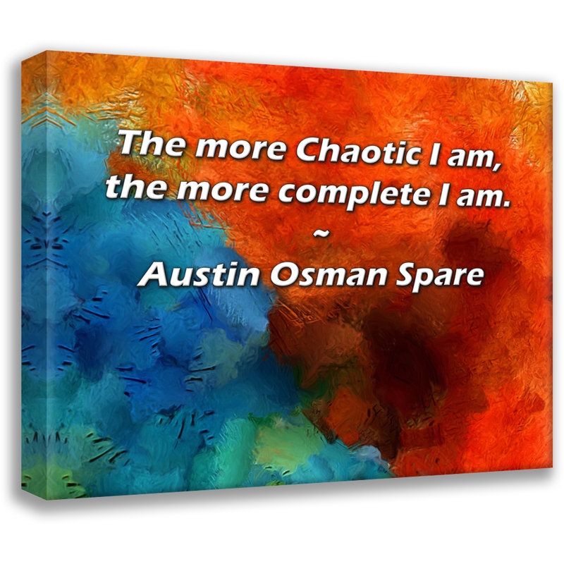 Toile tendue avec châssis Latitude Run® par Austin Osman Spare: «Plus je suis chaotique, plus je suis complet