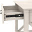 Console étroite avec tiroirs et rangement - Blanc