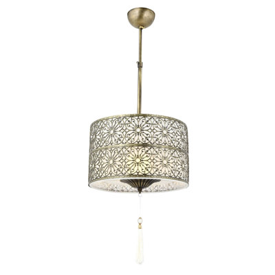 Modern Glam Chandelier, Antiquation Finish, 27.6 x 11.8 inches | Metal Body, E27 Socket (Max 6W) | Elegant Lighting for Home & Hotel Decor | IP20 Rated, Perfect for Living Room, Dining Room, & Entryways