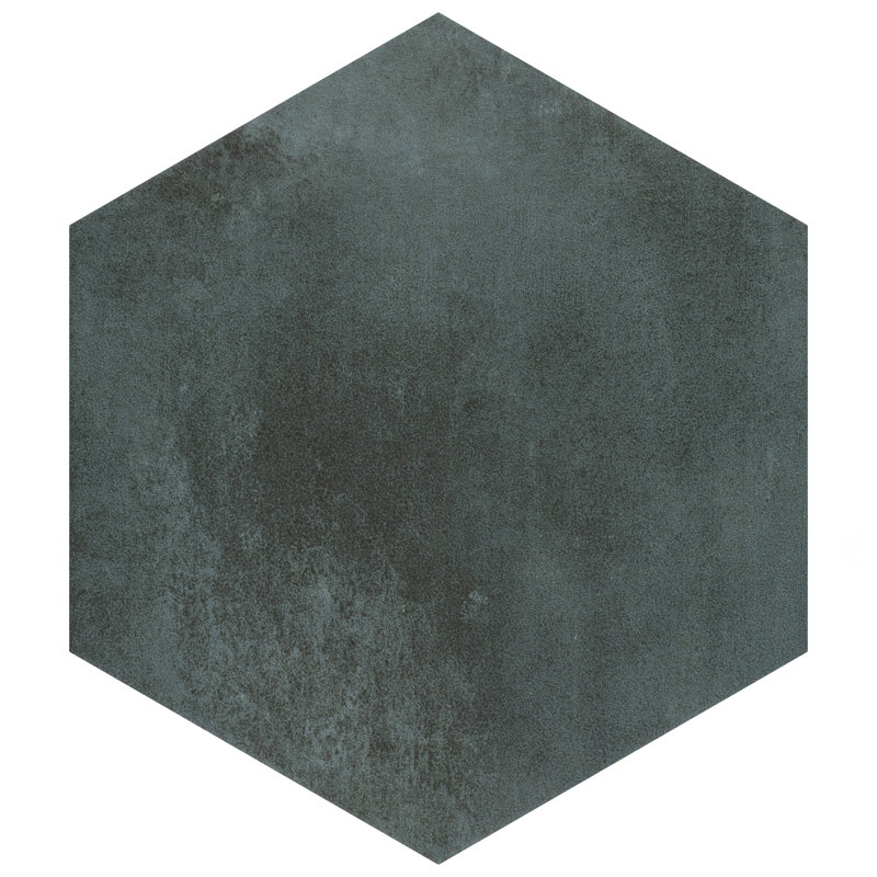 Industrial Hex 8-1/2 In. X 9-7/8 In. Porcelain Modern Look Wall & Floor Tile, Green
