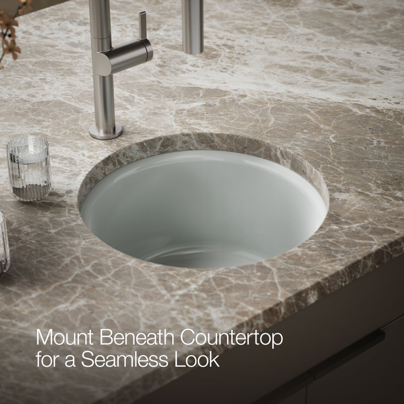 Porto Fino™ Top-Mount/Under-Mount Bar Sink, Ice Grey