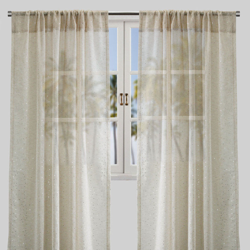 Polak Sheer Curtain, 54" W x 84" L, Natural