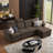 109" Modern 4 Seaters Sectional Sofa with Hidden Coffee Table and Large Storage Space-2076327688