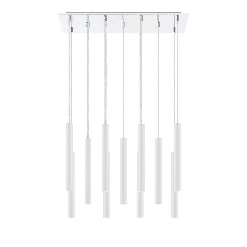 Bowning 11 - Light LED Cluster Pendant, Matte White