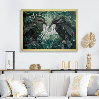 " Black Crow In Retro Green "