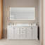 Meuble-lavabo double 72 po avec plateau en pierre reconstituée 72 po-92756799