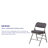 Hurshid Curved Triple Braced & Hinged Fabric Upholstered Metal Folding Chair-1313692023