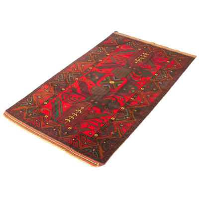 Teimani Red Rug 3'7" x 6'6"