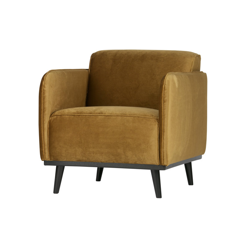 Statement Upholstered Armchair, Honey yellow