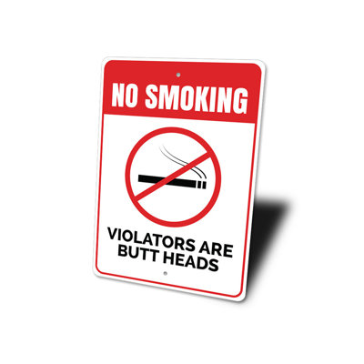 Butt Heads Smoking Aluminum Sign