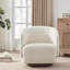 Fauteuil d'appoint pivotant rembourré Caysey Boucle-101895679