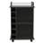 Dukat Bar Cart,Two Shelves, Six Built-in Wine Rack, Four Casters-824313900
