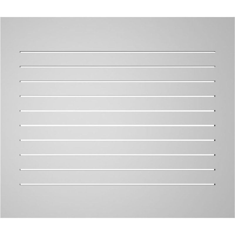 Évent à pignon fonctionnel en uréthane rectangulaire à fixation en surface, brun clair apprêté, H 36 po x l 42 po x P 1 po