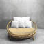 Decorative Indoor Outdoor Waterproof Round Cushion Cover, Patio UV Resistant Seat Cushion Cover-1159672517