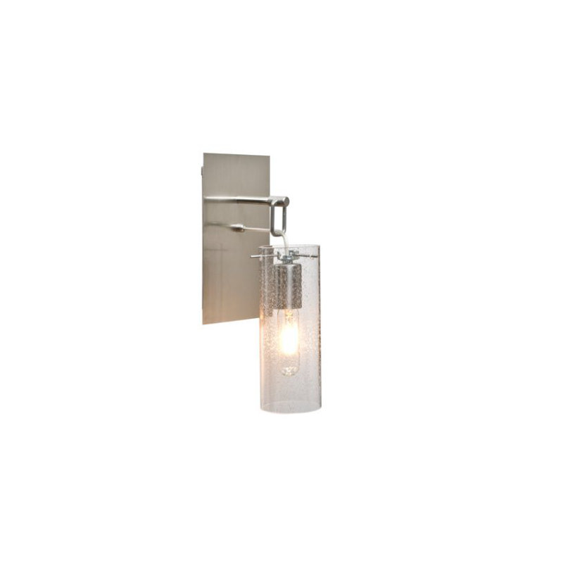 Cainwood Wall-mounted Pendant, Satin Nickel, Latte