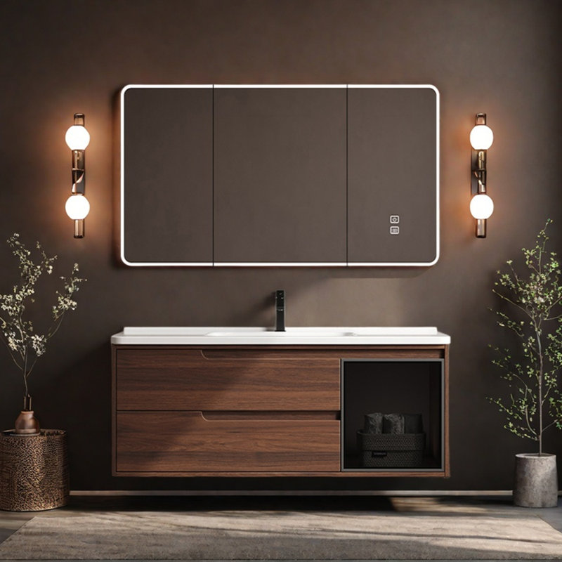 Armoire de salle de bain simple rétro haut de gamme
