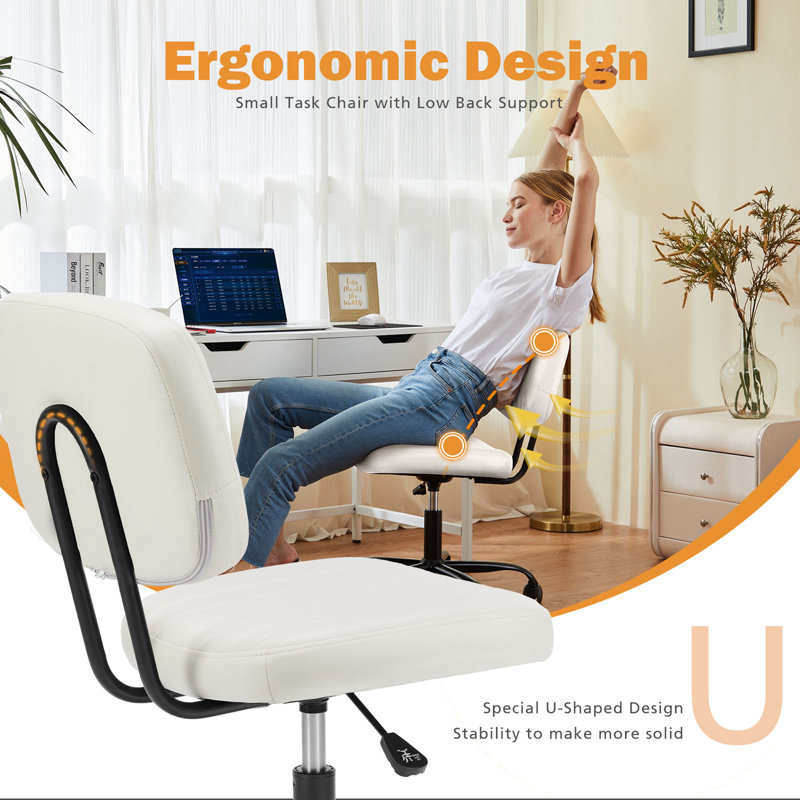 Ebern Designs Azaleya Office Chair, White