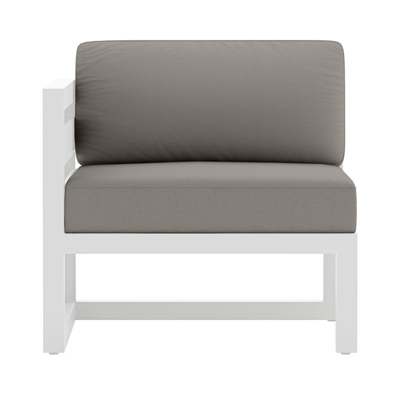 Yarieli Outdoor Lounge Chair with Cushions, Gray