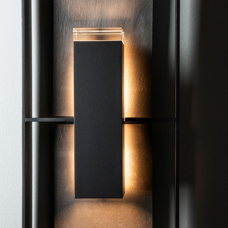 Shadow Box Aluminum Wall Light, Coastal Black, 34" H x 10" W x 4.4" D