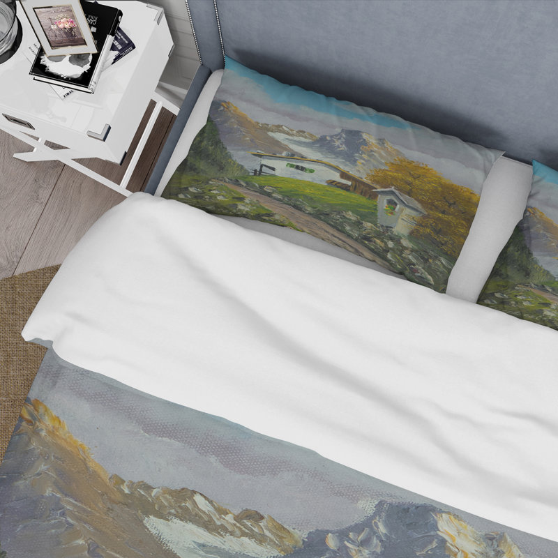 Ensemble de housse de couette style campagne en polyester microfibre Wayside
