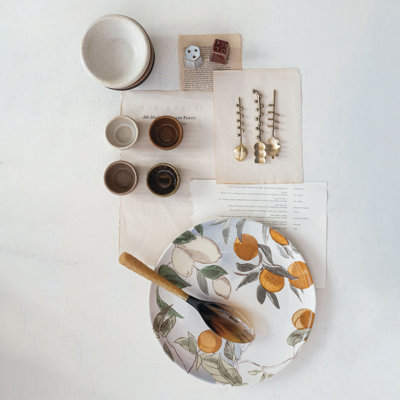 Citrus Orchard Stoneware Plates
