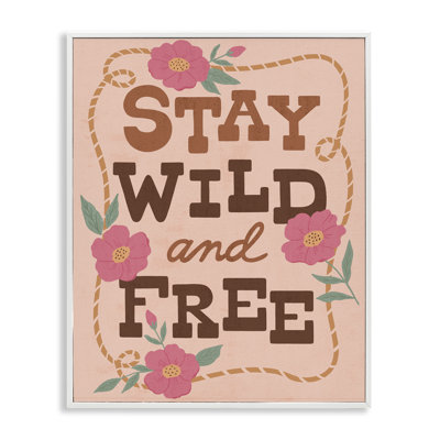 Wild & Free Boho Girl Framed Giclee, design by Nina Seven