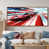 Toile avec cadre flottant brun