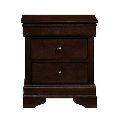 Table de chevet 3 tiroirs en bois d'ingénierie brun