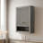Laval 24" Wall Mounted Bathroom Storage Cabinet with 2 Doors, Adjustable Shelf and Open Shelf-123398540-123123720