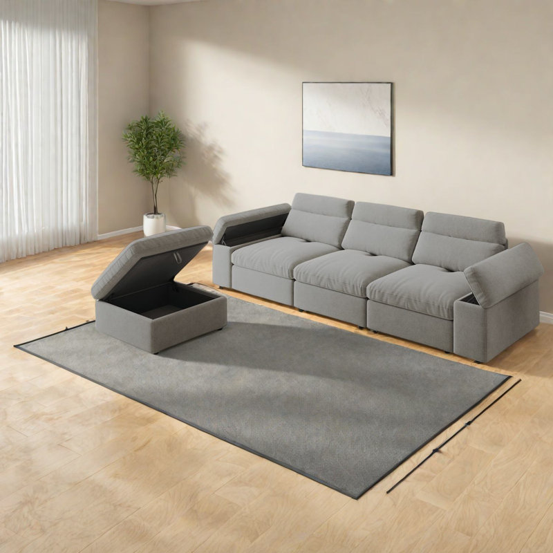 Adjustable Modular Sofas, Polyester Blend, Modern Versatile Design For Home