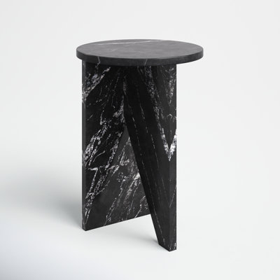 Shayne 14" Genuine Marble End Table