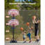 Portable Basketball Stand, 5.2 to 6.9 ft Height Adjustment Basketball Hoop & Goal, Kids Adjustable Basketballs Hoop with Nylon Net & Rolling Wheels, Portable Backboard Set for Patios, Poolside