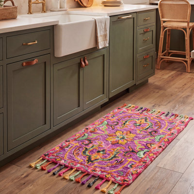 Tapis mauve en laine noué à la main Ferrera