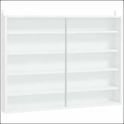 5-Tier Display Cabinet With Glass Doors, Perfect For Showcasing Collectibles And Enhancing Home Decor Elegantly.