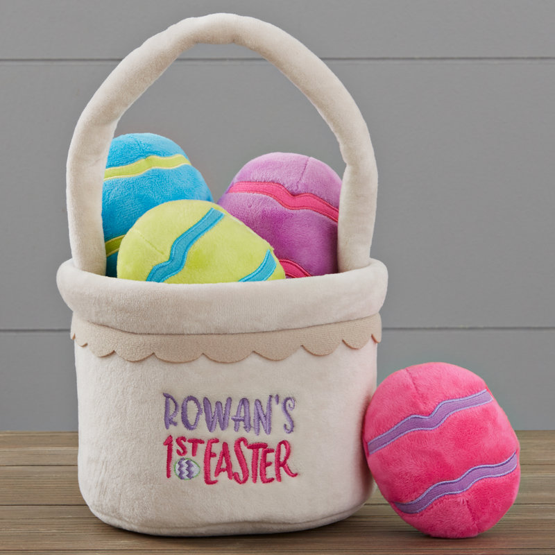 Personalization Mall Fabric Decorative Basket, Yes
