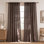  Semi Sheer Linen Curtains, Rod Pocket & Back Tab Thick Flax Blend Privacy with Light Filtering Window Treatments for Bedroom/Living Room, 2 Panels