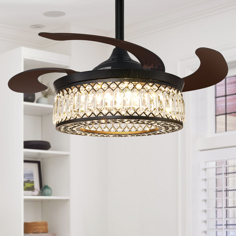 42'' Crystal Ceiling Fan With Remote Kit
