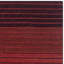 Tapis rayé rouge en laine et coton tissé à la main Cruz-145268744