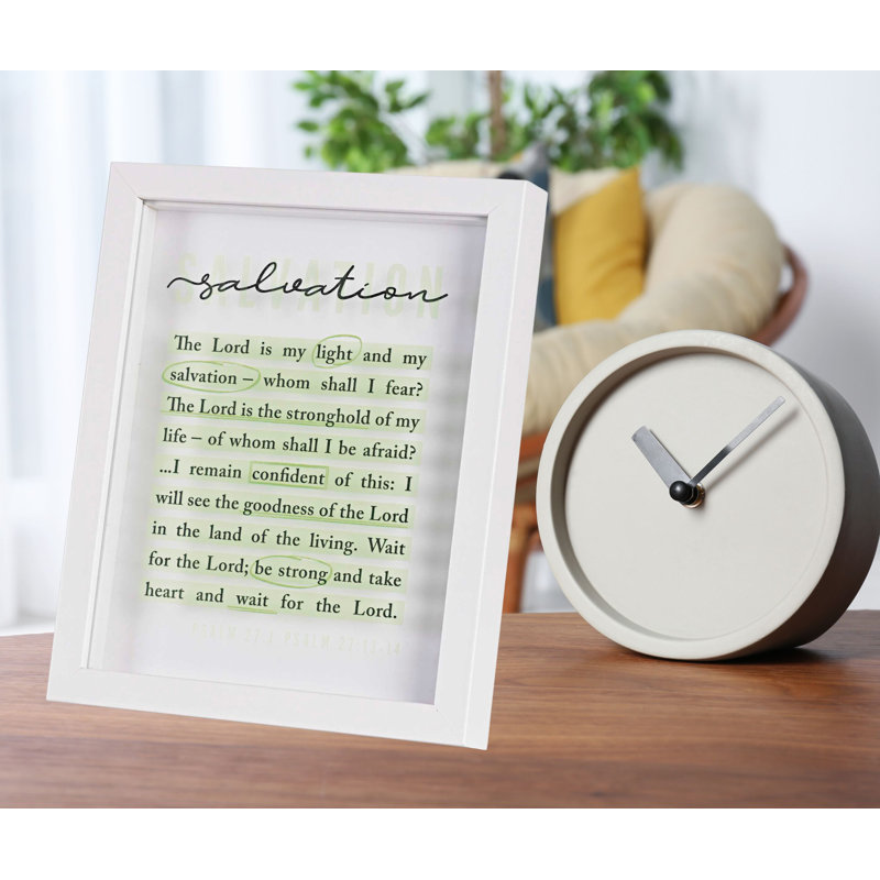 Art encadré, Salut, Ps. 27: 1,13-14