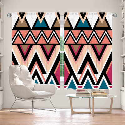 Paire de rideaux obscurcissant en polyester Evalynne