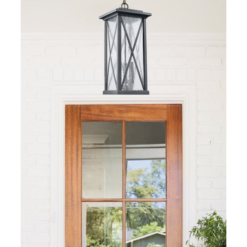 Lanterne suspendue d’extérieur 3 lumières black Whipe