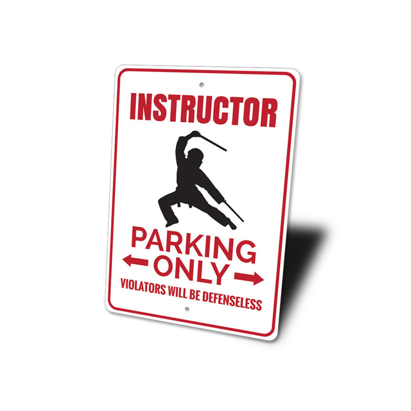 Enseigne d'instructeur en aluminium, H 18 po x l 12 po x P 0,06 po