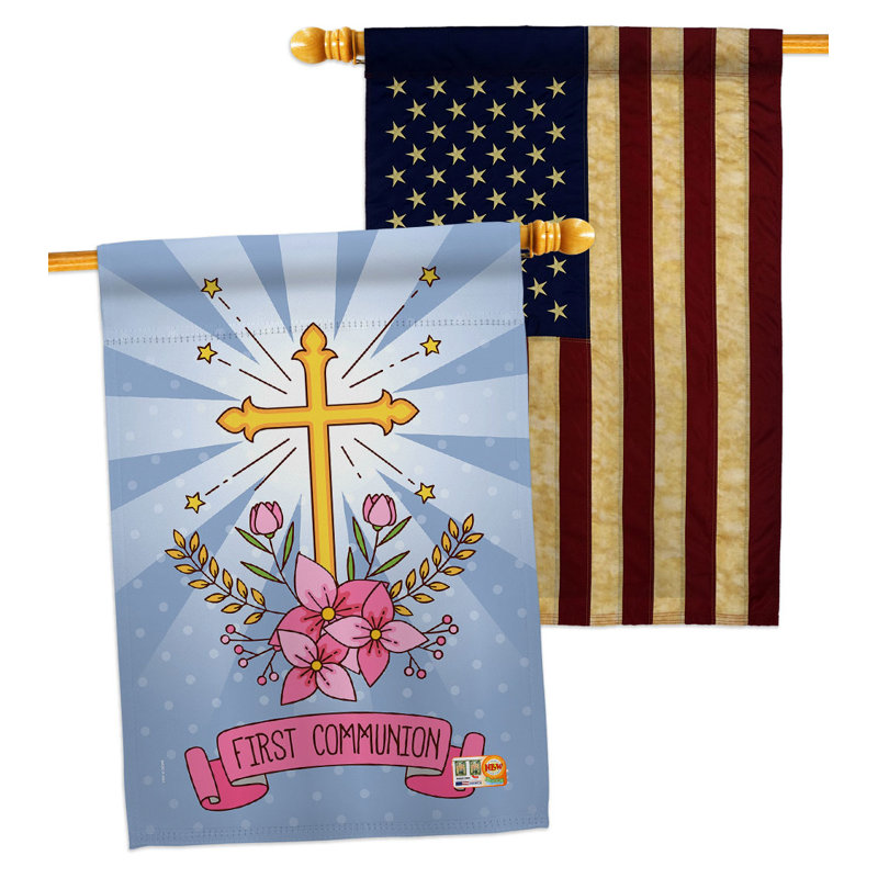 Drapeau de maison en polyester à 2 côtés 40 x 28 po