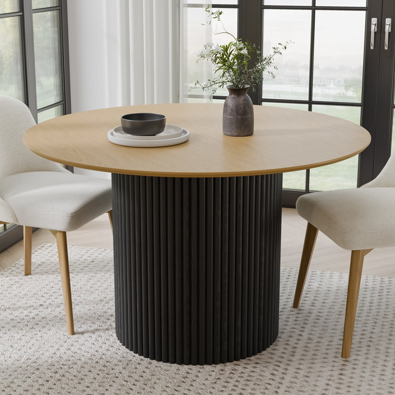 Table de salle à manger Soild, Oak Wood, 30"H x 46"L x 46"W