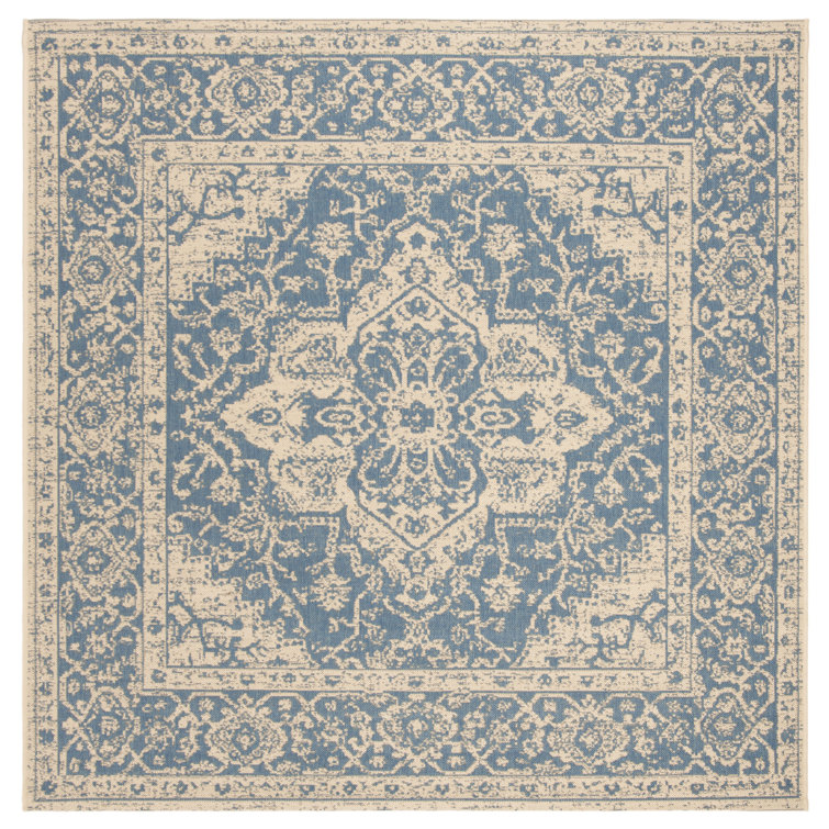 Danya Blue/Cream Indoor/Outdoor Area Rug