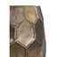 Table d'appoint au fini doré Alaizah, 18 po x 21 po, style martelé à la main, utilisation polyvalente dans une base en aluminium lustré, hexagonale, convient à divers styles de décoration