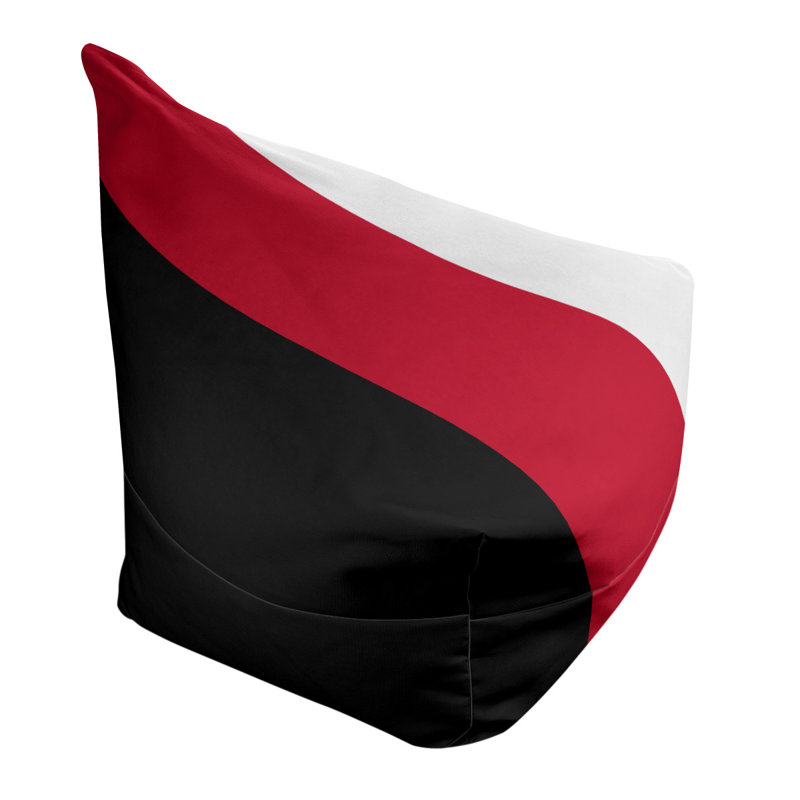 Housse de fauteuil à billes, H 42 po x l 38 po x P 2 po, Noir / Rouge / Blanc
